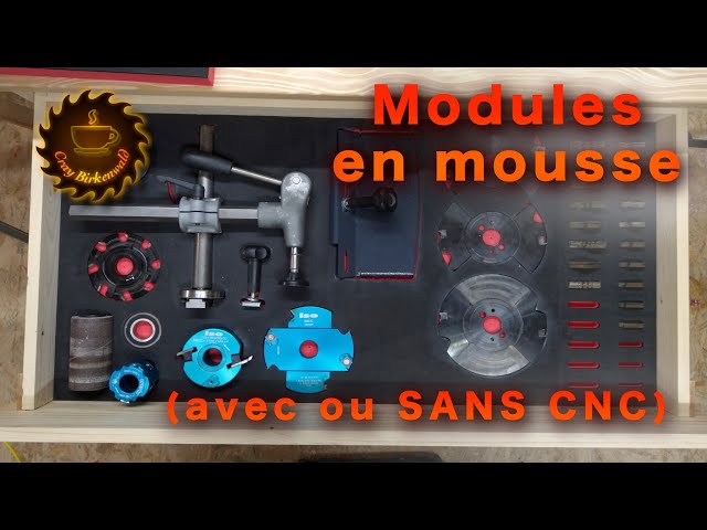 MOD-SR-4  Module mousse 3/3 vide tiroir n° 4 servante service rapide -  Rangement des outils