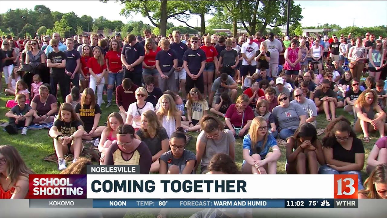 Prayer vigil for Noblesville West Middle School