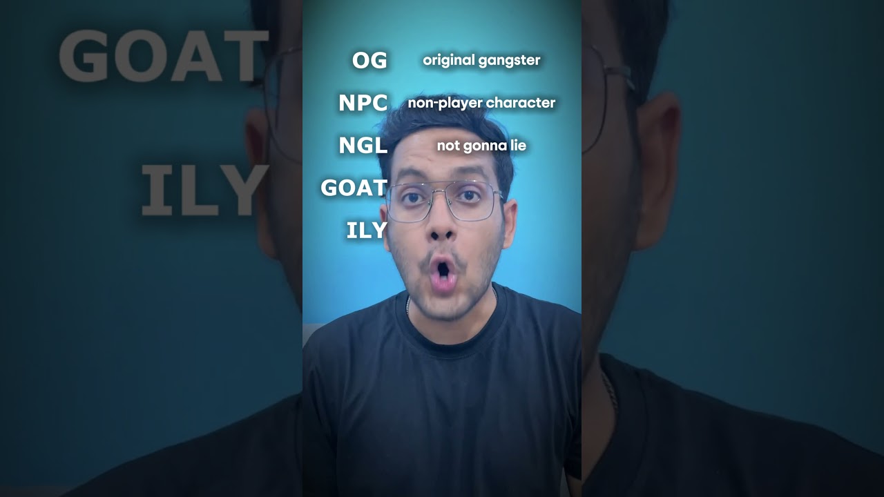 Do You Know These 5 Internet Acronyms? | OG, NPC, GOAT, ILY Explained!