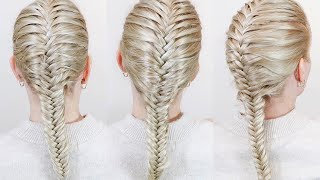 French Fishtail Braid: How To French Fishtail Your Own Hair - Luxy® Hair