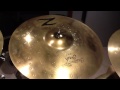 Zildjian original z custom 171819 medium and 17 rock crash cymbal comparison
