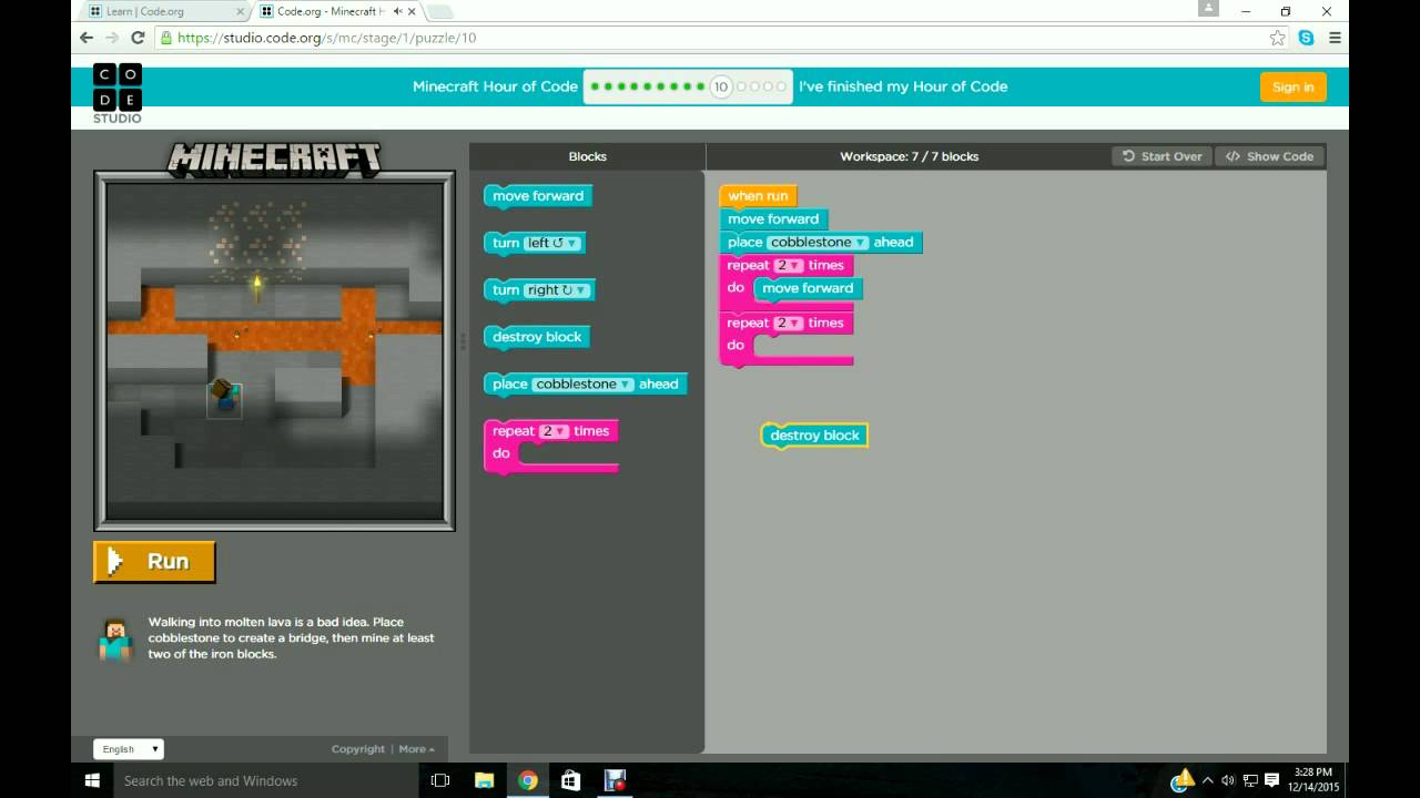 Minecraft Hour of Code YouTube