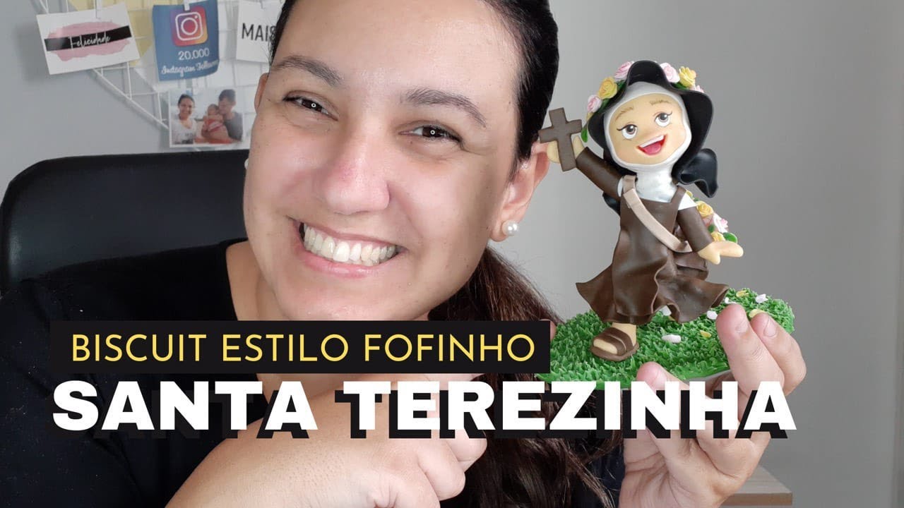 Santa Terezinha -  PASSO A PASSO em BISCUIT