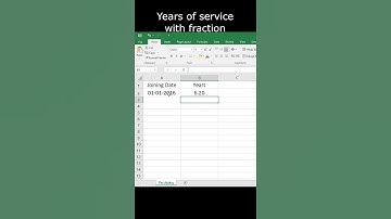 Years of Experience Formula in Excel