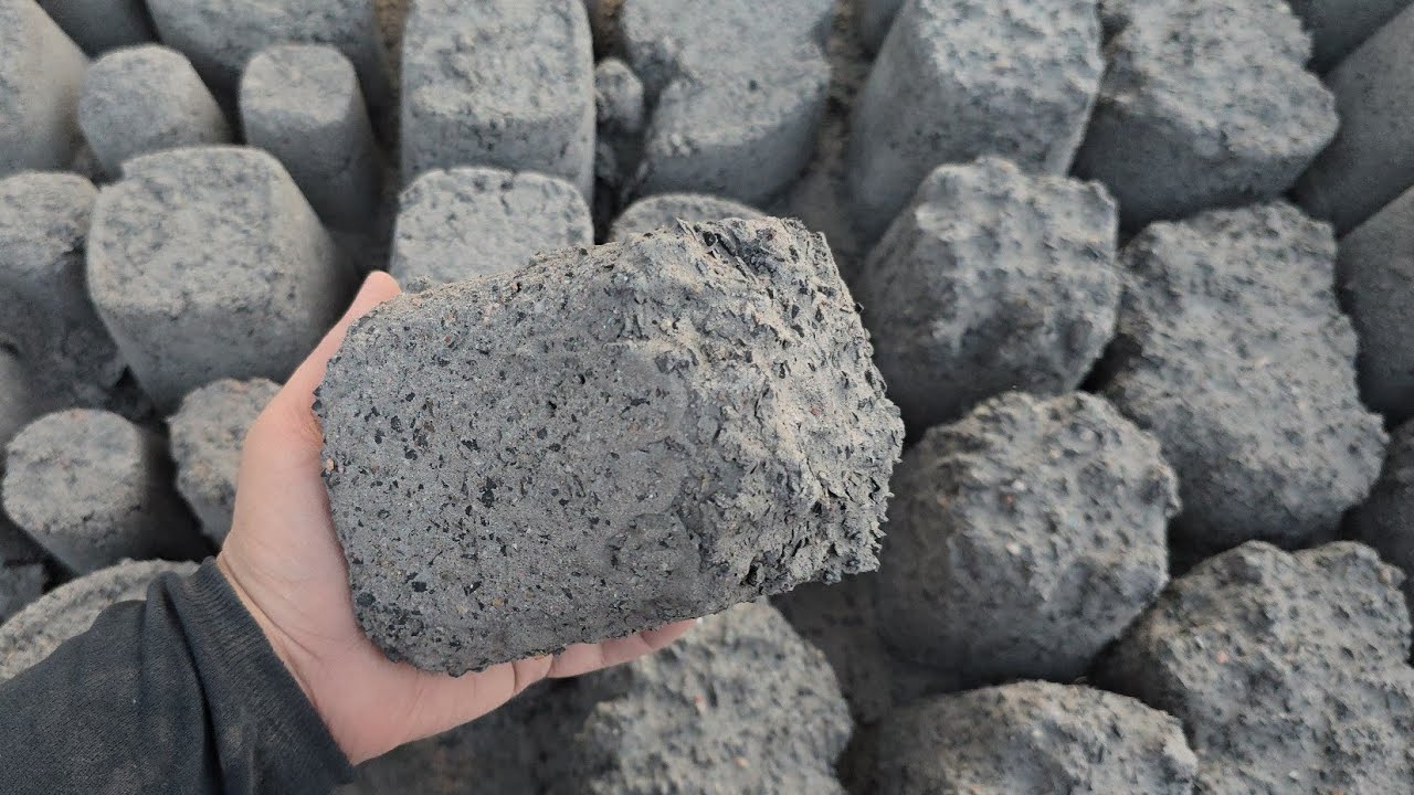 NEW: Dust ka Tofan 😉Pure Cement Concrete Floor Clay Pot Tub Crumbling #asmr #clay #satisfying 