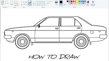 How to draw Contessa Car on computer using Ms Paint | Car Drawing Tutorial.