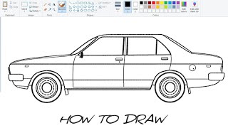How to draw Contessa Car on computer using Ms Paint | Car Drawing Tutorial. screenshot 3