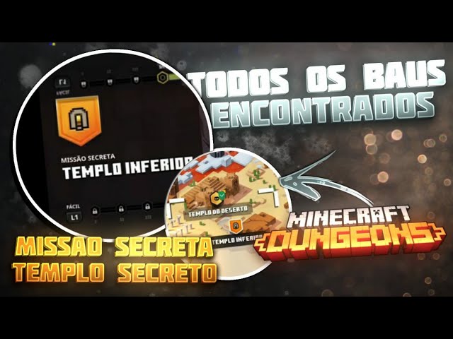 Minecraft Dungeons: como desbloquear a missão secreta grátis Templo  Inferior - Windows Club