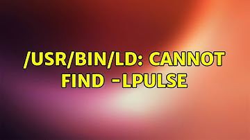 Ubuntu: /usr/bin/ld: cannot find -lpulse