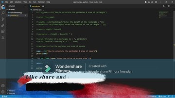 Python program to calculate area and perimeter of a  square and Rectangle | Code with jatin