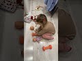 Sati will force even dolls to exercise 😂#sheekoz_family #shortvideo #funnybaby #funnyvideo #shorts