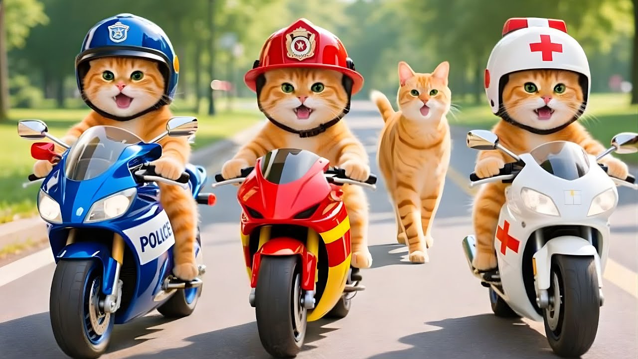 Mama Cat Trims Fur on the Farm and Makes Tiger Hat For Kittens At Home🐾🎩🐯