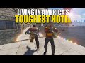 LIVING IN AMERICA'S TOUGHEST HOTEL (Rust) ft. VERTiiGO Part 1/2