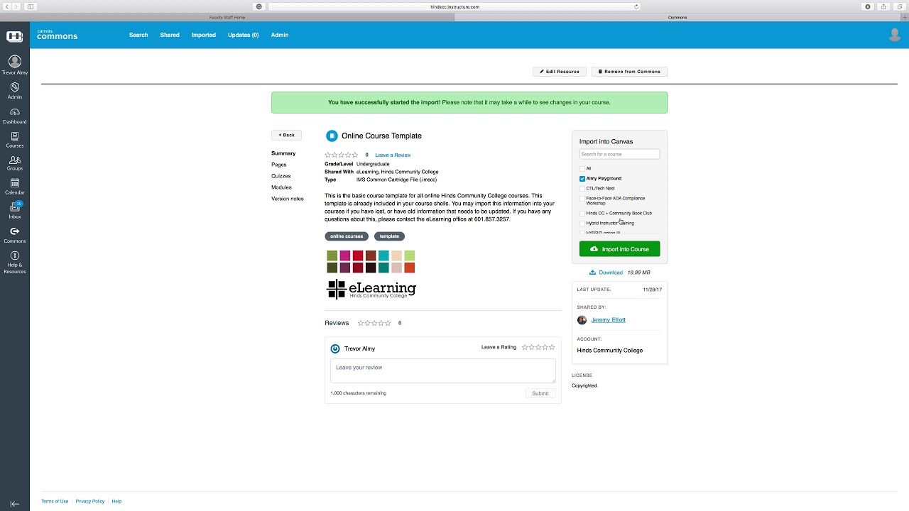 Adding an Online Course Template - YouTube