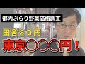 都内ぶらり野菜価格調査 田舎80円 東京◯◯◯円!