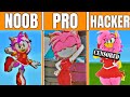 Minecraft pixel art «Amy Rose» (noob VS pro VS hacker) PART 5