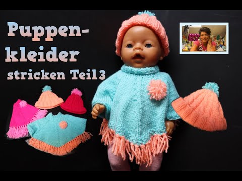 Video: Wie Man Eine Mütze Für Eine Puppe Strickt