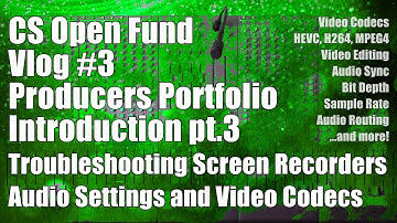 CSOF Vlog #3 - Screen Recorders, Audio Sync, Routing, Video Codecs, Sony Vegas Movie Studio Platinum