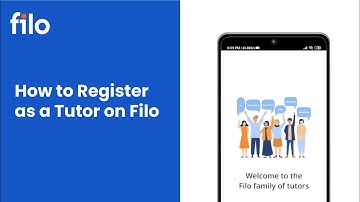 How to Register as a Tutor on Filo