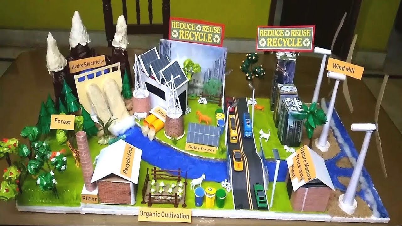 Making of Anti Pollution Model | Green City | Stop pollution - YouTube