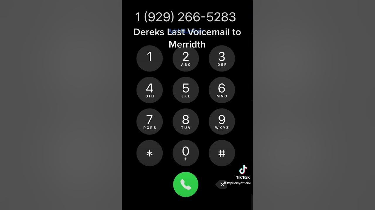 Greys Anatomy Dereks Last Voicemail to Merridth YouTube