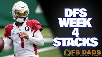 Week 4 NFL Stacks | DFS LINEUP BUILDER! TOP 3 games