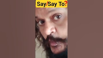 Say, Or, Say To❓Direct Narration #LearnEnglish #SpokenEnglish #EnglishSpeakingCoach