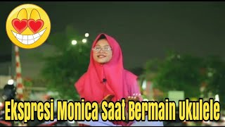 Ekspresi Lucu Monica Dimas Gepenk Saat Bermain Ukulele Senar 3