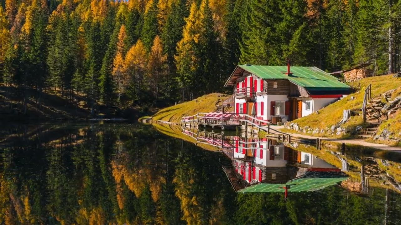 Relaxing Music feat. Acoustic Guitar. Running Water & Nature Video. Sleep, Study. Relaxation Music