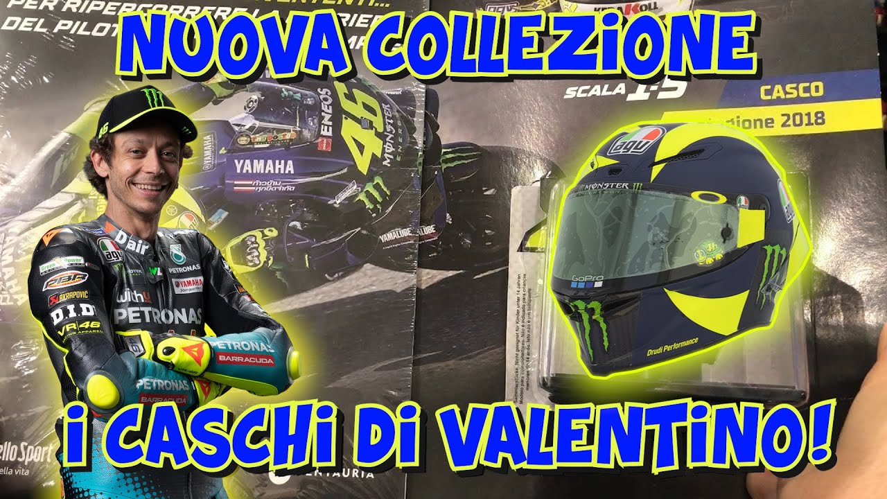 I CASCHI di VALENTINO ROSSI #2 - STAGIONE 2018! De Agostini | Speciale  Edicola - YouTube