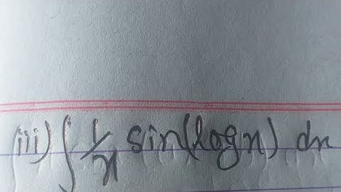 Integration class 11 math. integration of 1/x sin (logx) dx