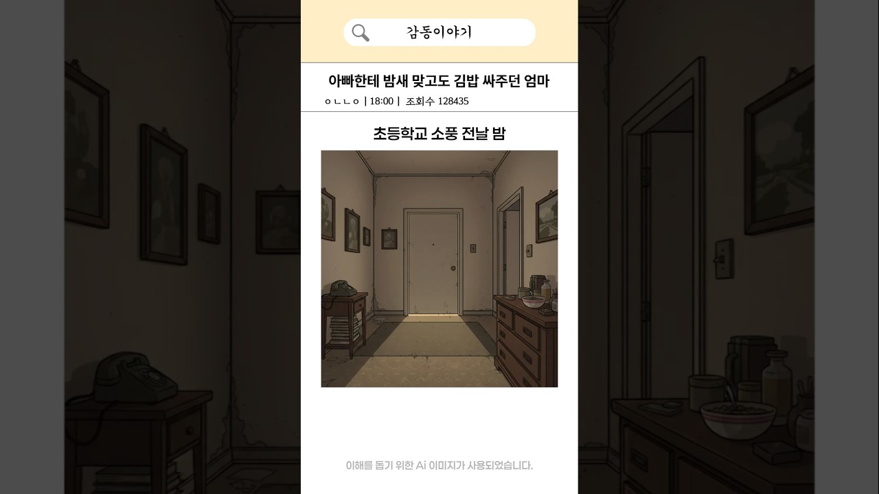아빠한테 밤새 맞고도 김밥 싸주던 엄마