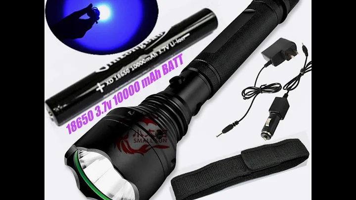 Blue Light 2000Lumen CREE XML T6 LED Flashlight Torch Lamp Work Light 18650 BATT