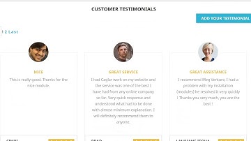 Customer Testimonials Module for Prestashop by MEG Venture
