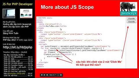 Học lập trình PHP, học lập trình Javascript các hàm JS, một số chú ý PHP