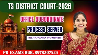 TS District Court 2026 | Telangana Movement PYQs + Explanation | Office Subordinate & Process Server
