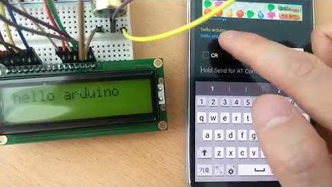 Arduino Uno 로 HM-10/AT-09 블루투스 모듈을 사용해서 1602 캐릭터 LCD에 문자 전송해 보기