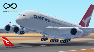 Infinite flight - New fleet Airbus A380-800 full view Qantas Australia