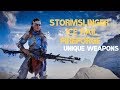 Horizon Zero Dawn Frozen Wilds Unique Weapons - Stormslinger, Ice Rail, Forgefire: Improved Version