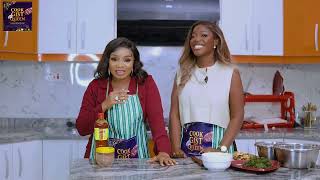 Cook and gist with queen and Hilda Baci