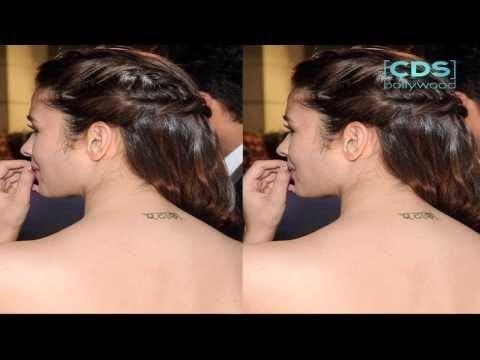 Alia Bhatt tattoo on neck secret revealed - YouTube