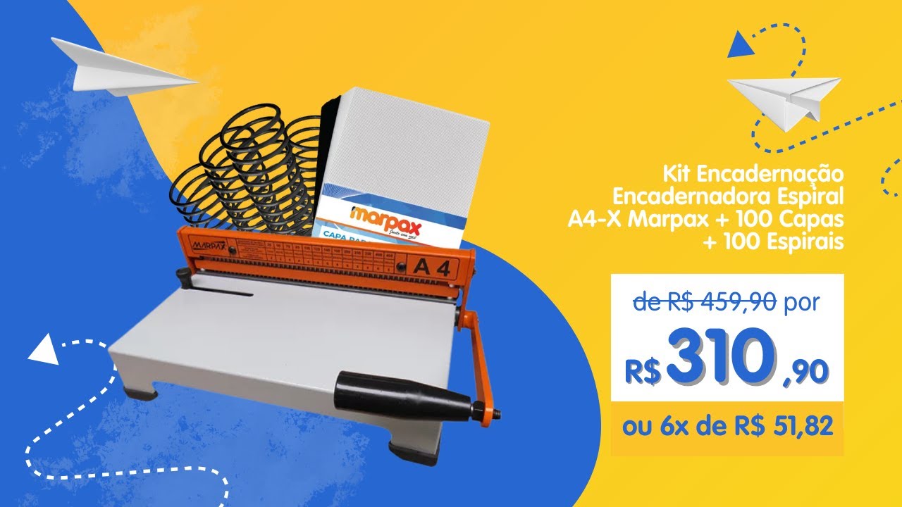 Capa do vídeo KIT COMPLETO ENCADERNADORA + CAPAS + ESPIRAL | PROMOÇÃO VOLTA ÀS AULAS 🧡