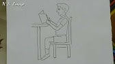 Featured image of post How To Draw A Boy Sitting On A Chair Step By Step This tutorial shows the sketching and drawing steps from start to finish