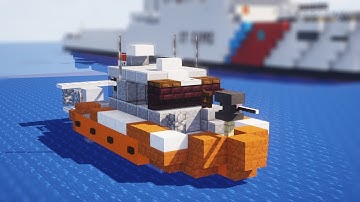 Minecraft US Coast Guard Defender Boat Tutorial