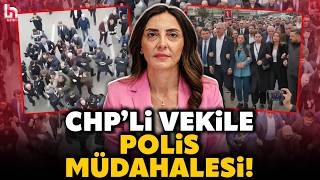Çarpici Görüntüler... Chpli Nurhayat Altaca Kayışoğluna Polis Engel Olmaya Çalıştı