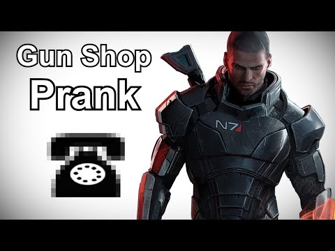 Commander Shepard Calls Gun Shops - Mass Effect Prank