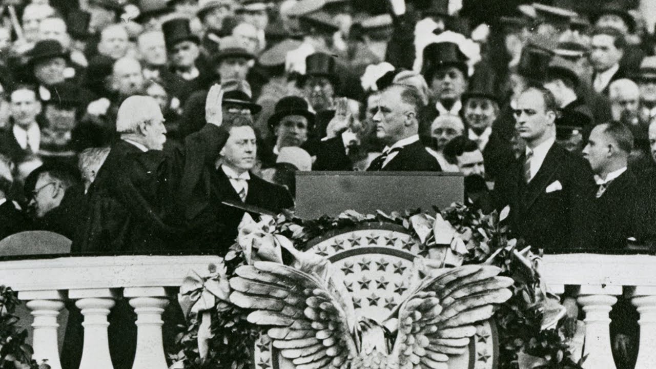 Image result for fdr gives his inauguration speech in 1933