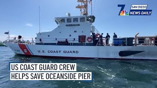 Sun. April 28 | US Coast Guard crew helps save Oceanside Pier during fire | NBC 7 San Diego