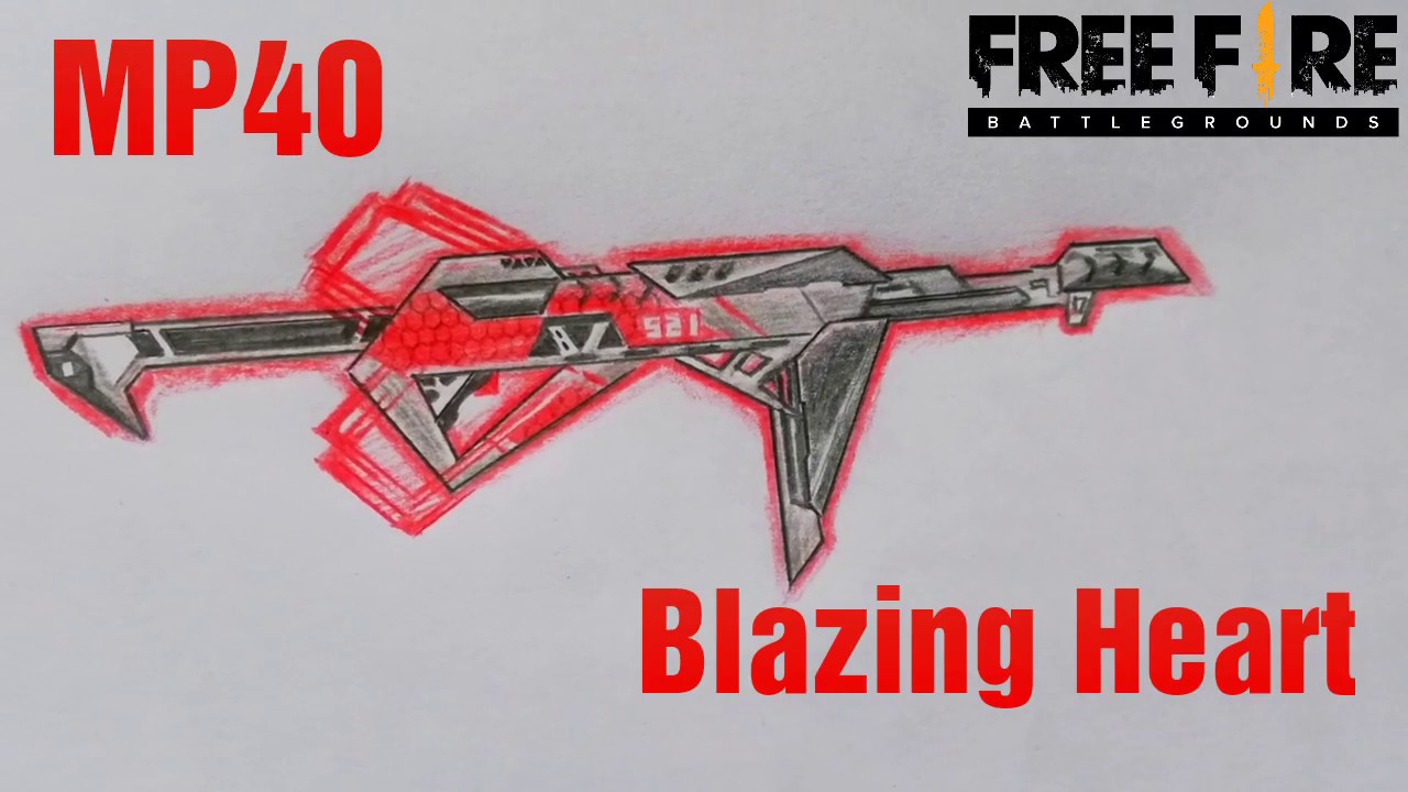 Vẽ Mp40 Cơ Đỏ || HOW TO DRAW BLADING HEART MP40 || GARENA FREEFIRE - YouTube