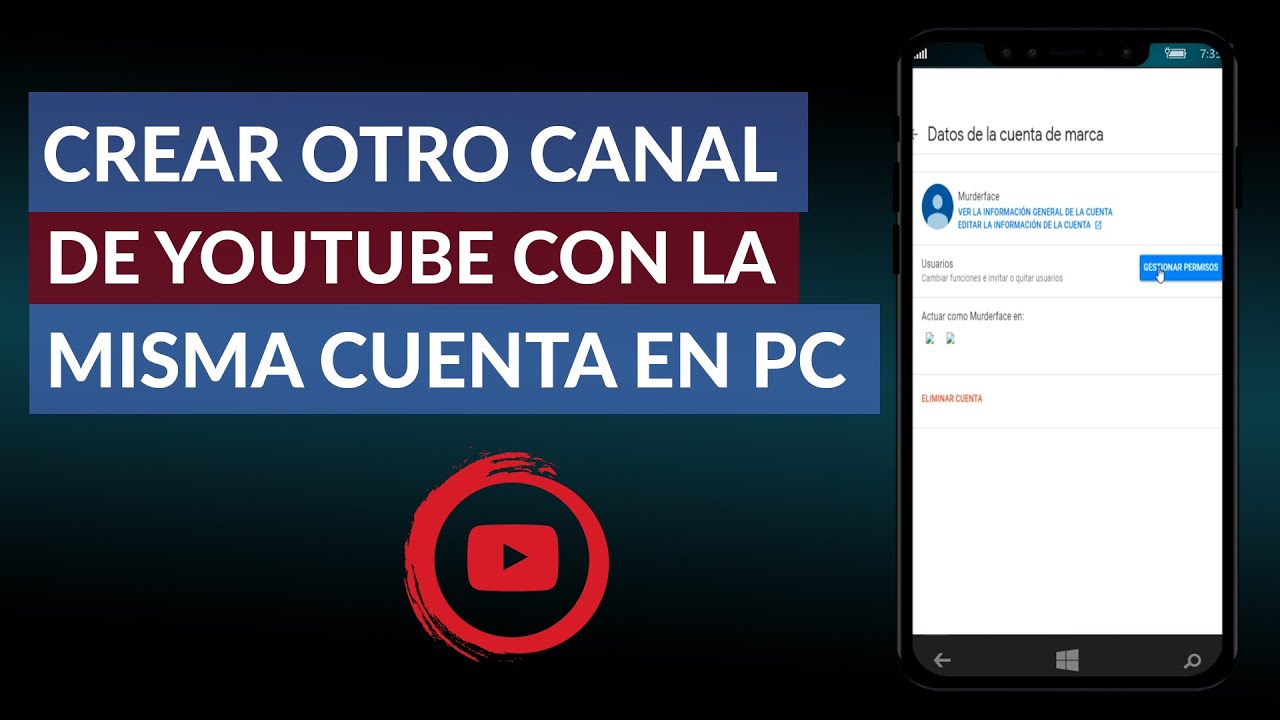 Eliminar canal de youtube